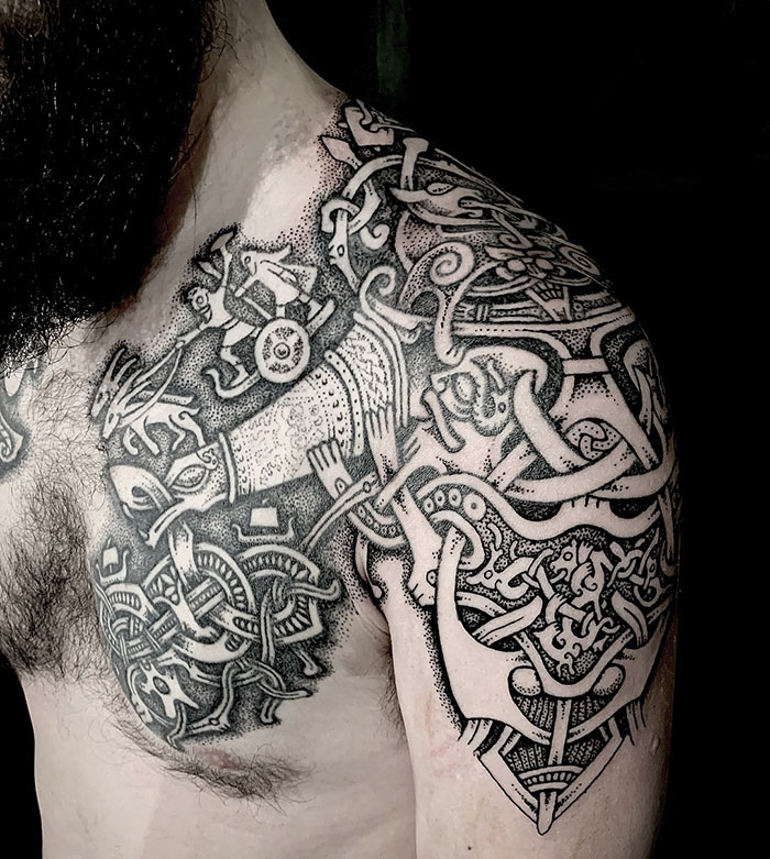 Detailed Viking Tattoo