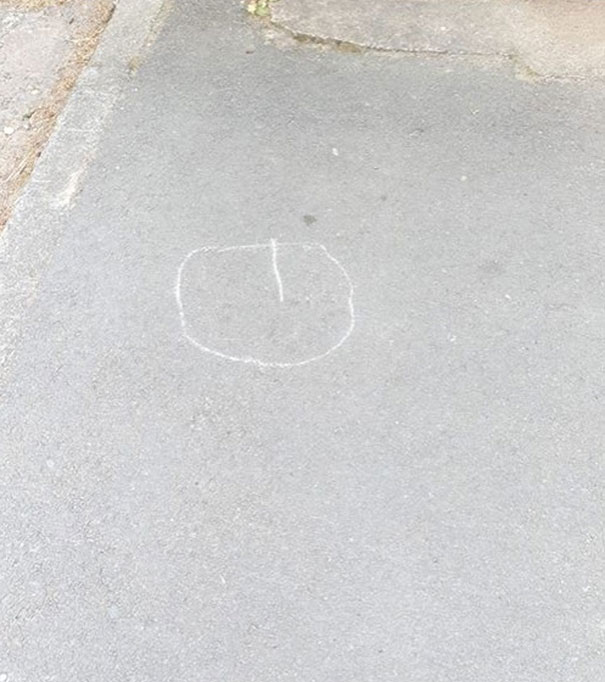 Neighbors Get Nervous Seeing Mysterious Symbols Appearing, Inform The Police, Turns Out It's A Butt