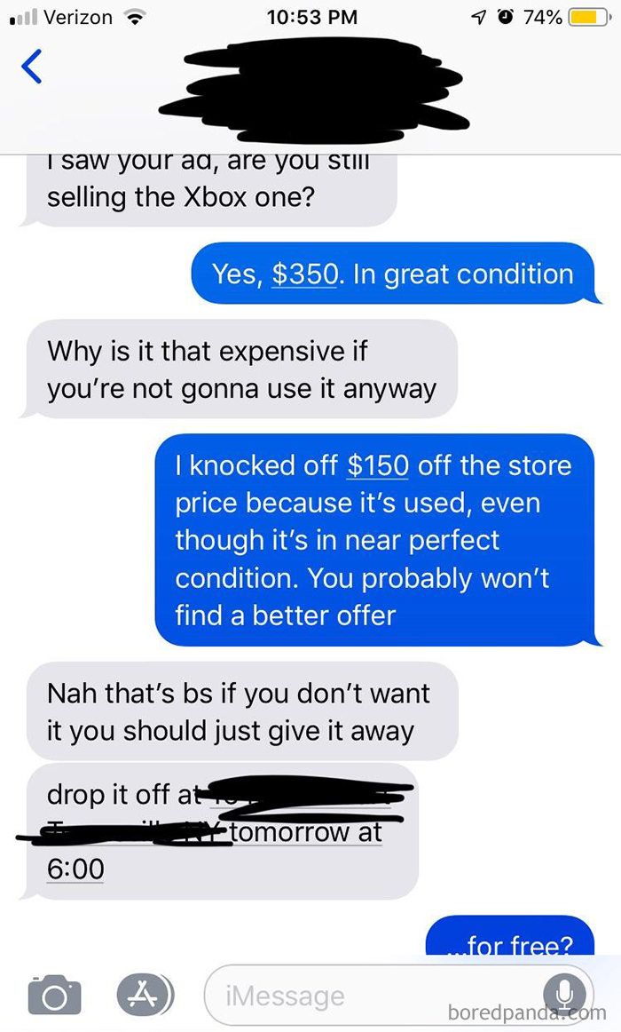Lady Saw My Ad For An Xbox One X I Was Selling, Demanded It For Free
