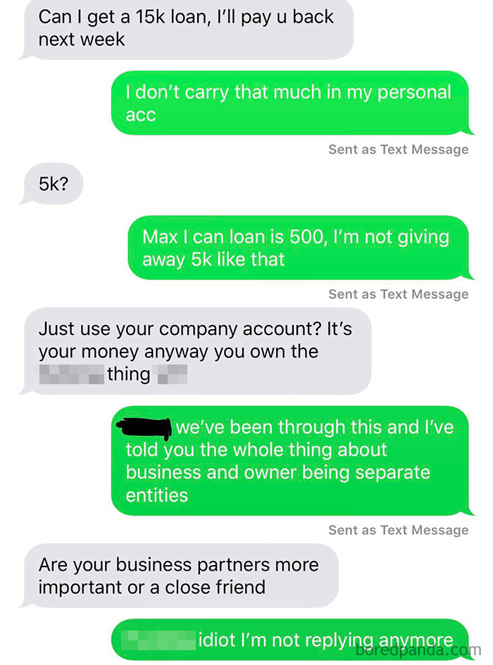 Wants Me To Use My Company Account To Loan Him Money