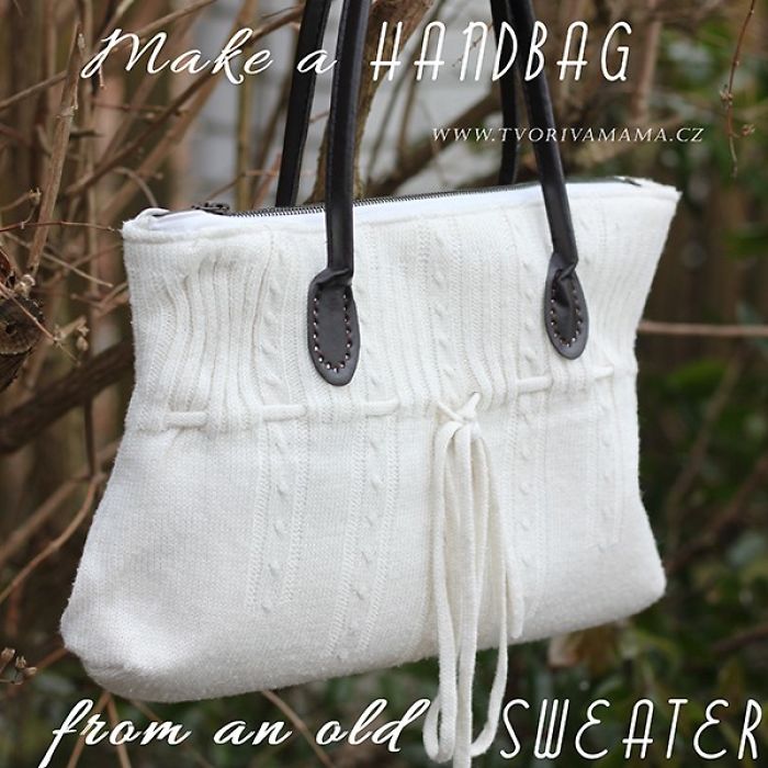 I Upcycled An Old Sweater Into A Gorgeous Handbag