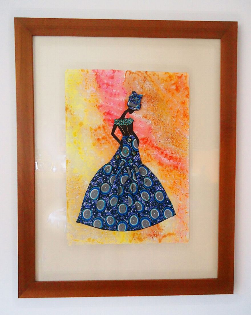 Mixed Media Artwork Made From Fabric, Hair And Other Ingredients Mixed Media Artwork Made From Fabric, Hair And Other Ingredients