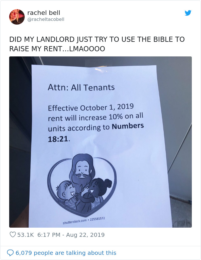 Landlord Tries To Raise Rent Using A Bible Quote, Tenant Shuts Him Down With Her Extensive Law Knowledge