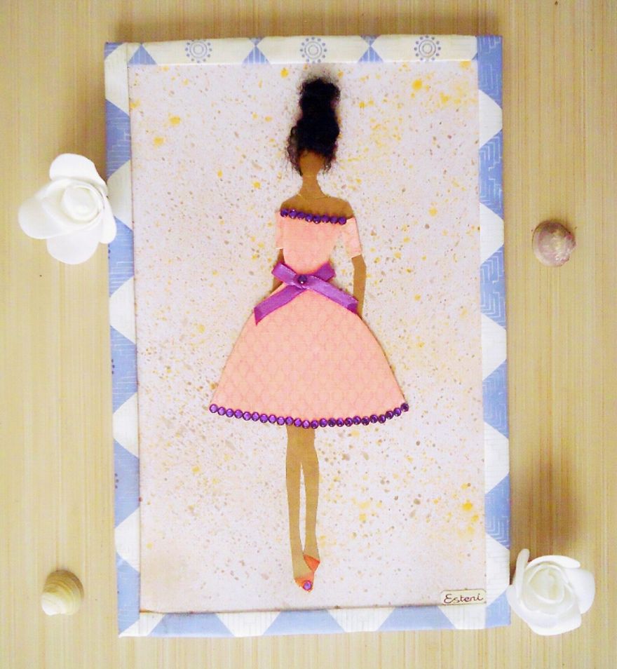 Mixed Media Artwork Made From Fabric, Hair And Other Ingredients Mixed Media Artwork Made From Fabric, Hair And Other Ingredients