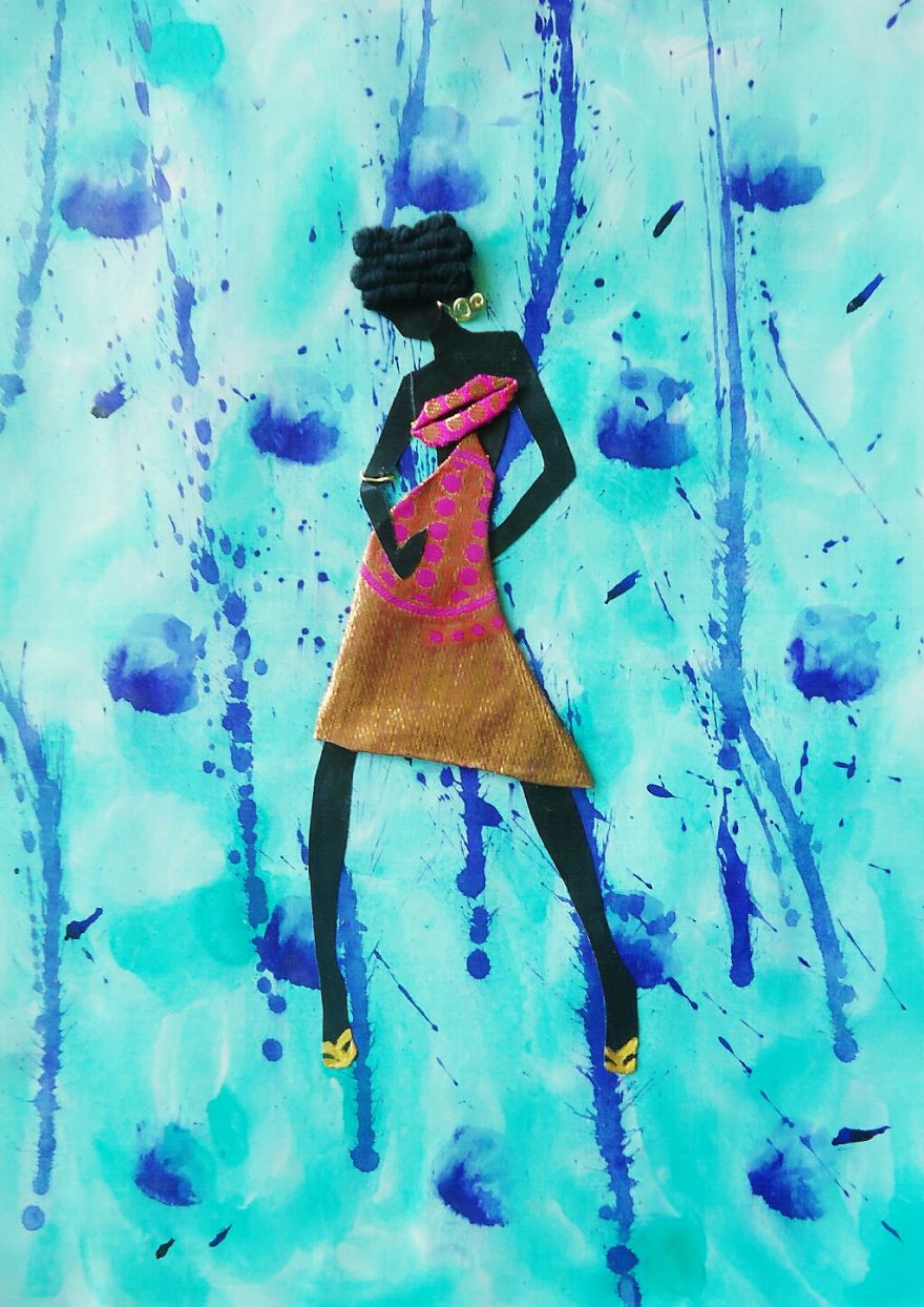 Mixed Media Artwork Made From Fabric, Hair And Other Ingredients Mixed Media Artwork Made From Fabric, Hair And Other Ingredients