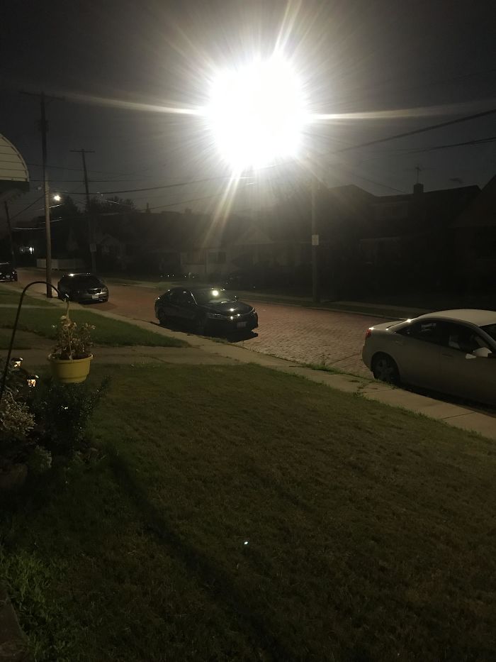 The City Of Cleveland Installed The Friggin Brightest Street Lights I Have Ever Scene In My Front Yard