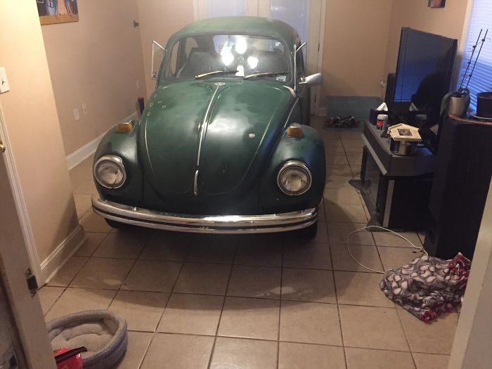 I Found Out That Our Volkswagen Fits In The Den. Will See What The Wife Thinks When She Gets Home