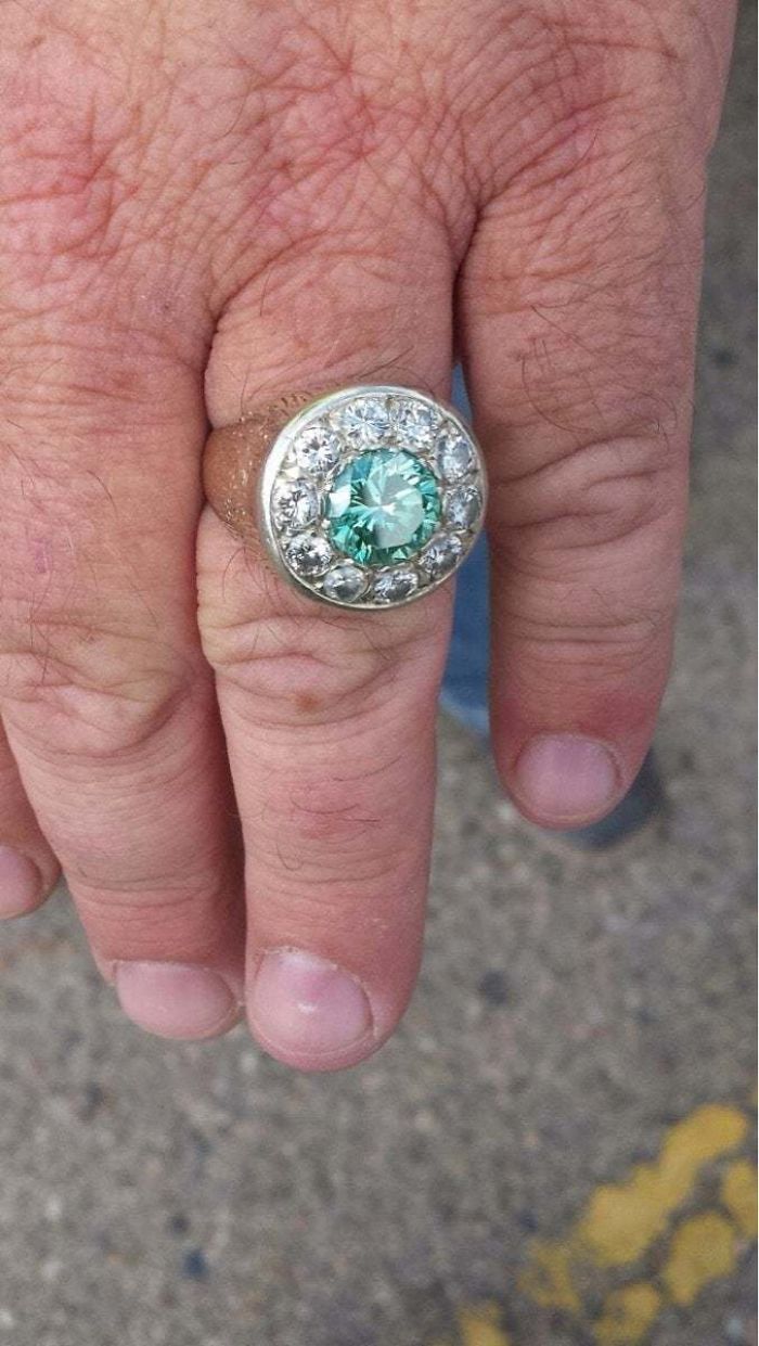 My Boss Wears His $50,000 Green Diamond Ring To Work, Laying Asphalt