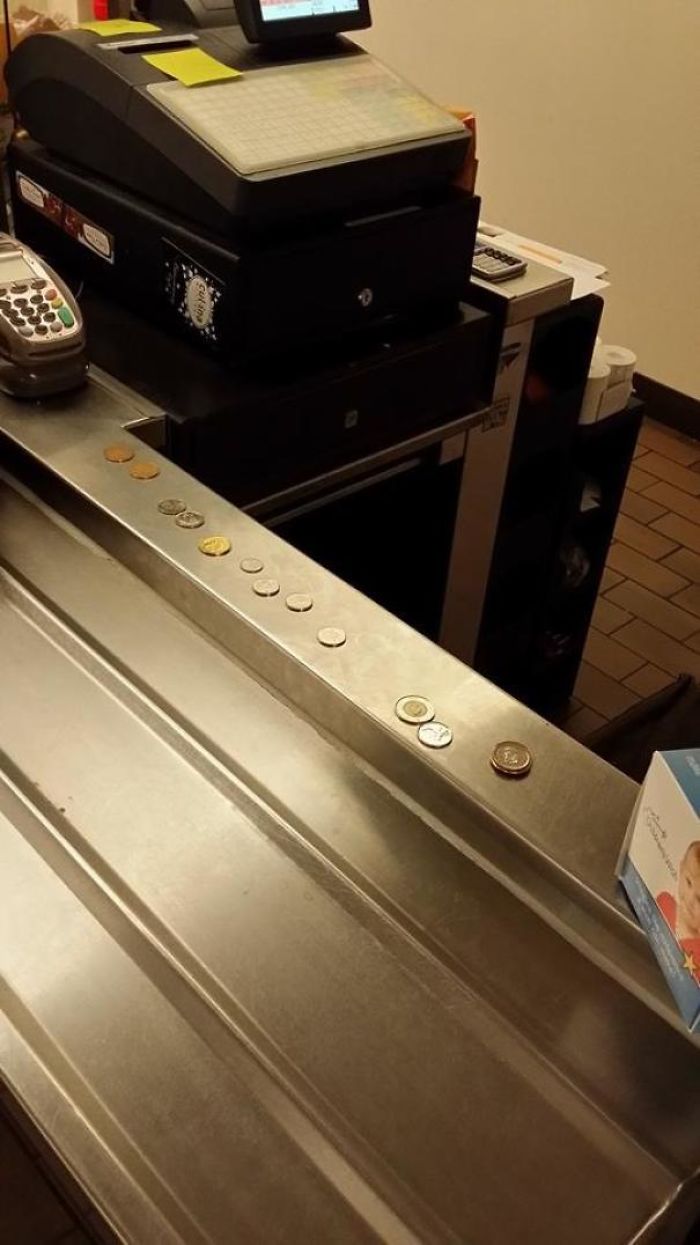 No Cashier, So People Just Left Their Money On The Counter For Coffee... Only In Canada