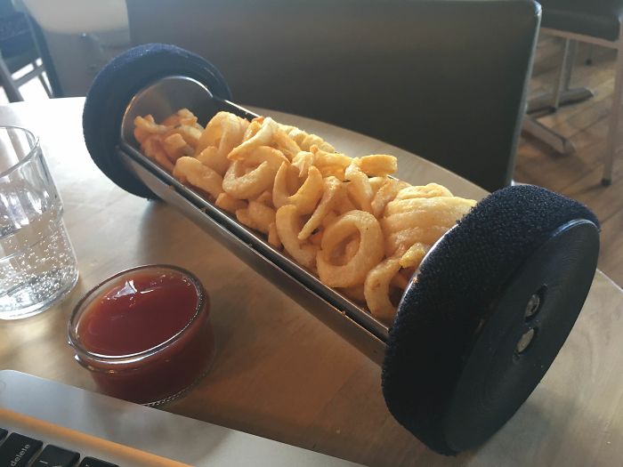 Shoonk! French Fries In A Pneumatic Tube