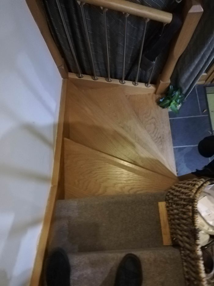 The Stairs In My Parents House. You Get Used To Walking Down The Grippy Carpet Then The Last Three Steps Are Incredibly Slippy When Wearing Socks. Perfect For Killing Elderly Relatives