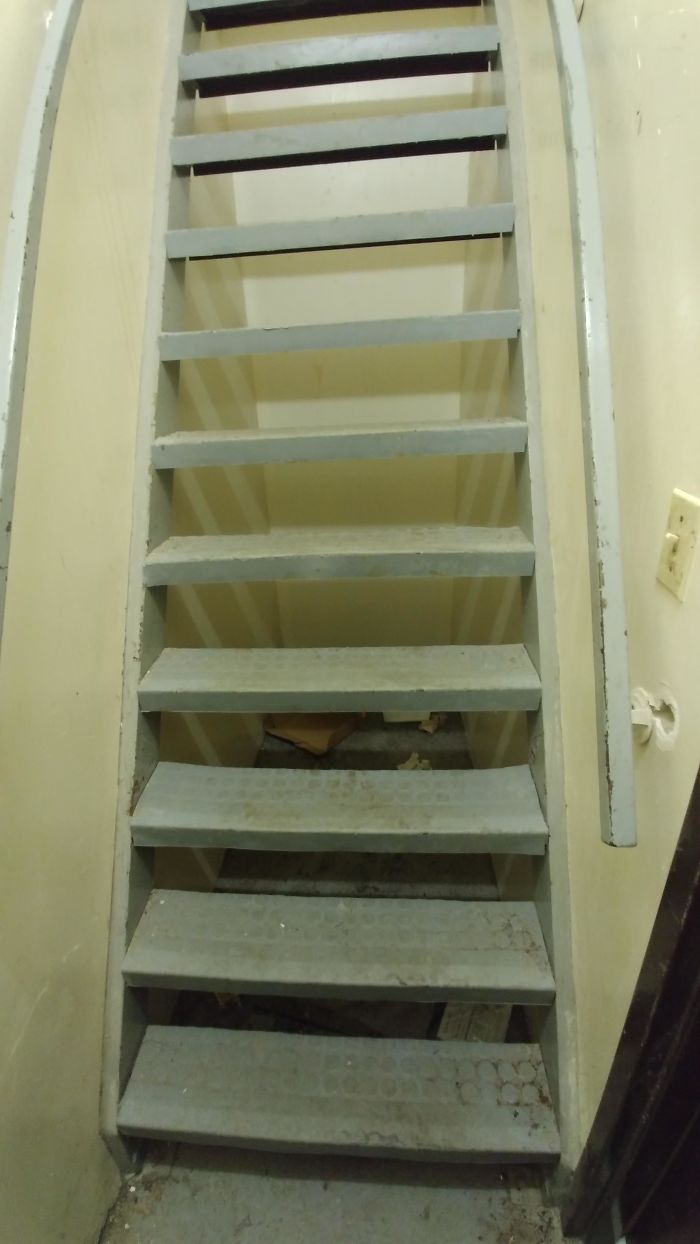 These Stairs With No Access To Retrieve Items That Fall Through