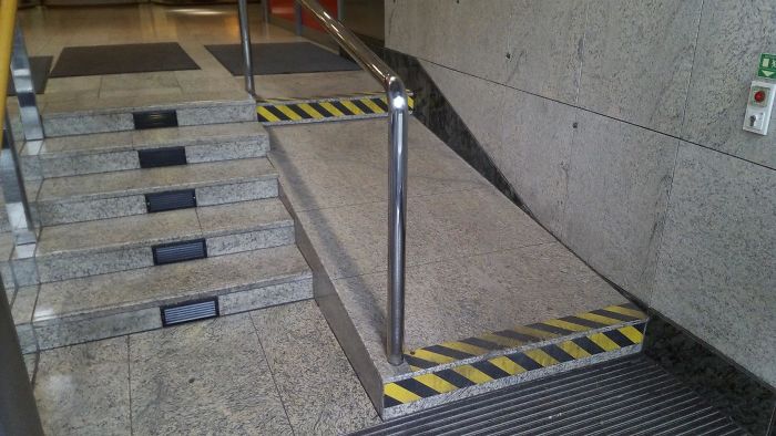A Wheelchair Ramp For The Athletic, Seen At My Local Mall