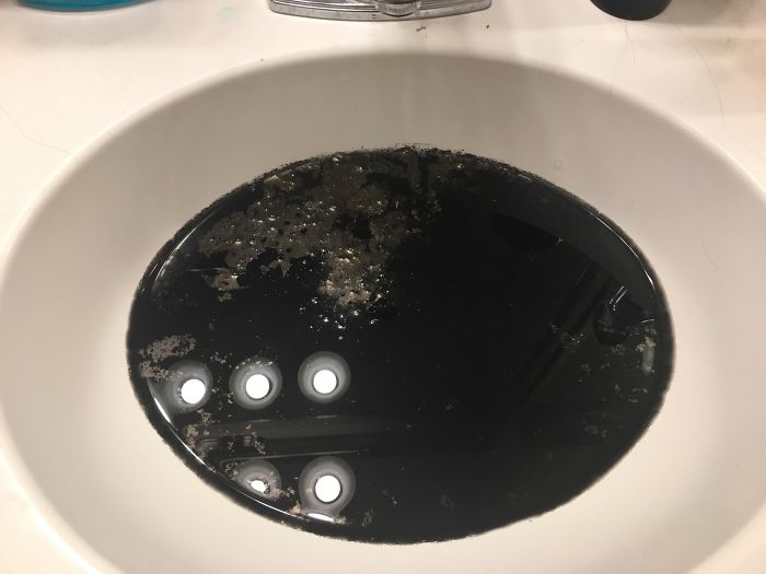 My Mother Left Bleach In Her Sink For About A Week While We Left On Vacation, And We Came Back To This. Is It Mold?