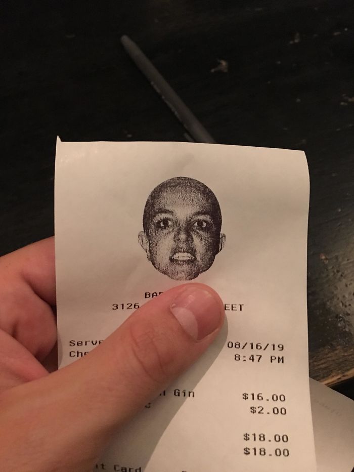 Our Local Bar Prints A Picture Of 2007 Britney Spears On The Receipts