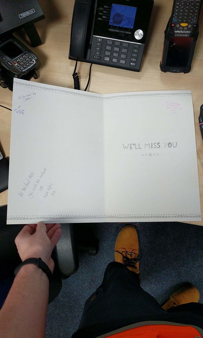 I'm Leaving My Job After 5 Years Today, Over 500 People I Work With, This Is My Leaving Card