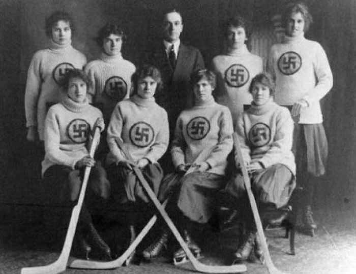 The Edmonton Swastikas, A Canadian Girls' Hockey Team. C. 1916 (See Comment For Links)