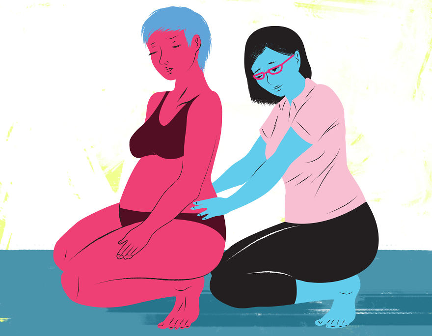I Make Mother-Baby Art Featuring Doulas And Midwives