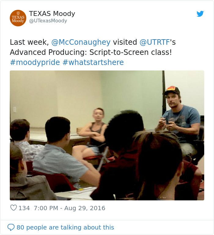 Matthew McConaughey Becomes A Full-Time Film Professor At The University Of Texas