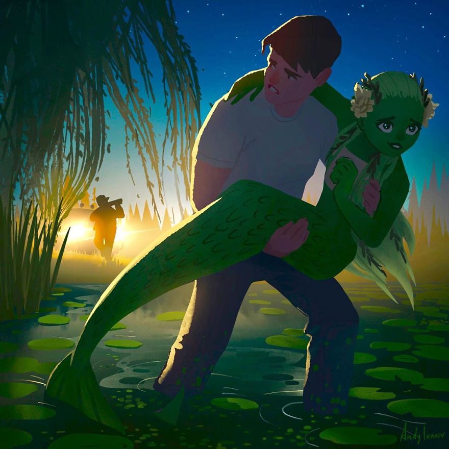 This Artist Illustrated A Story About A Green Mermaid That Hits People In The Feels