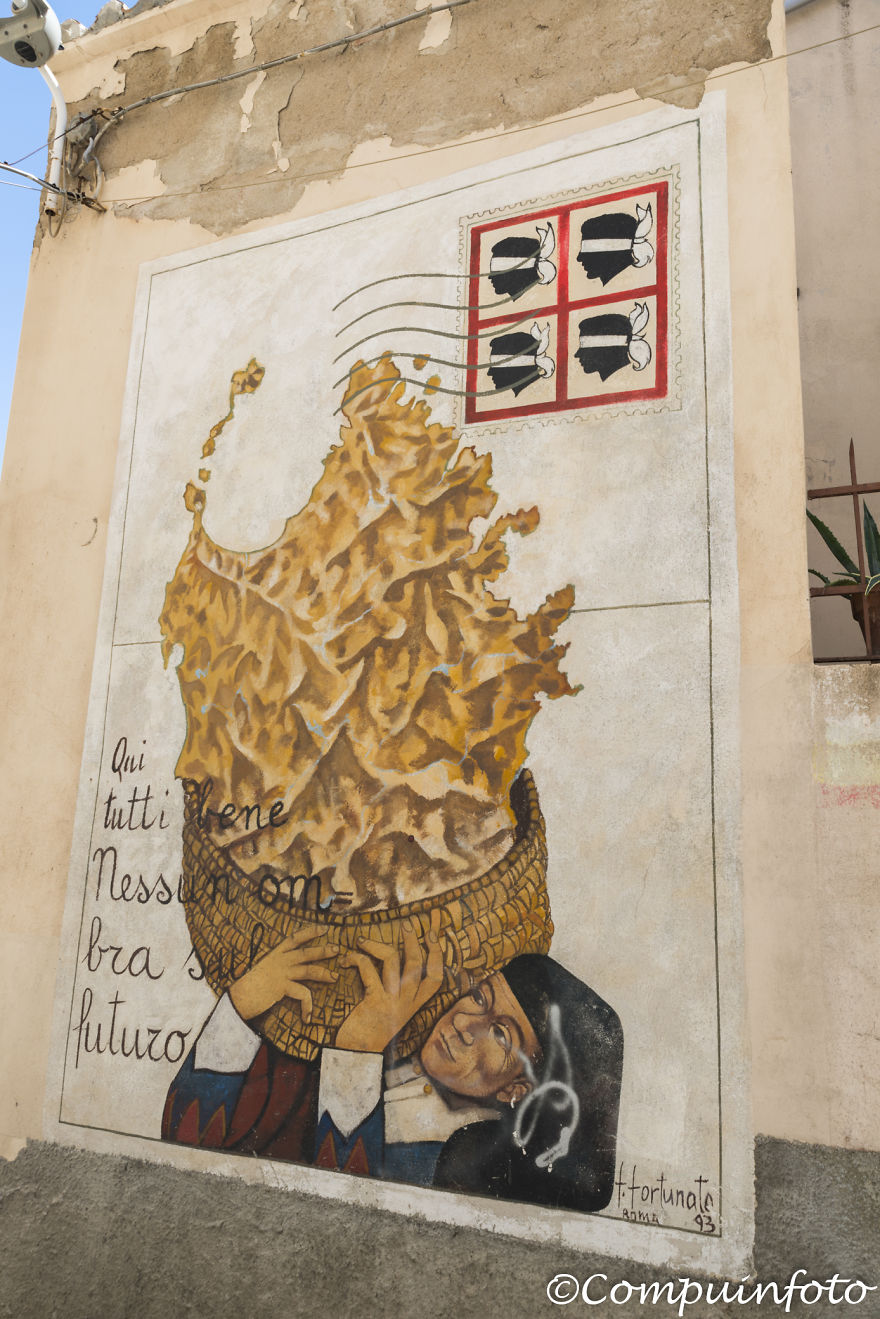 Murales In Orgosolo On The Italian Island Of Sardinia