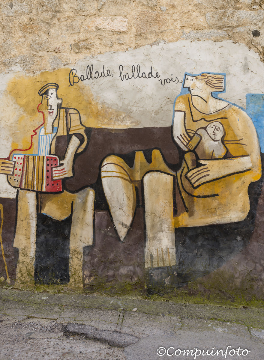 Ballade Murales In Orgosolo On The Italian Island Of Sardinia
