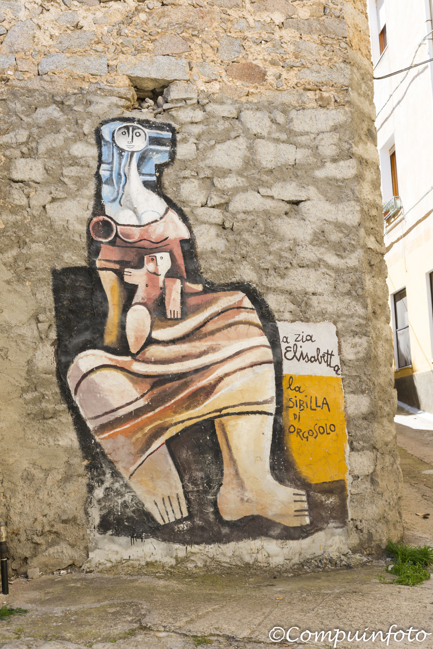 Art Murales In Orgosolo On The Italian Island Of Sardinia