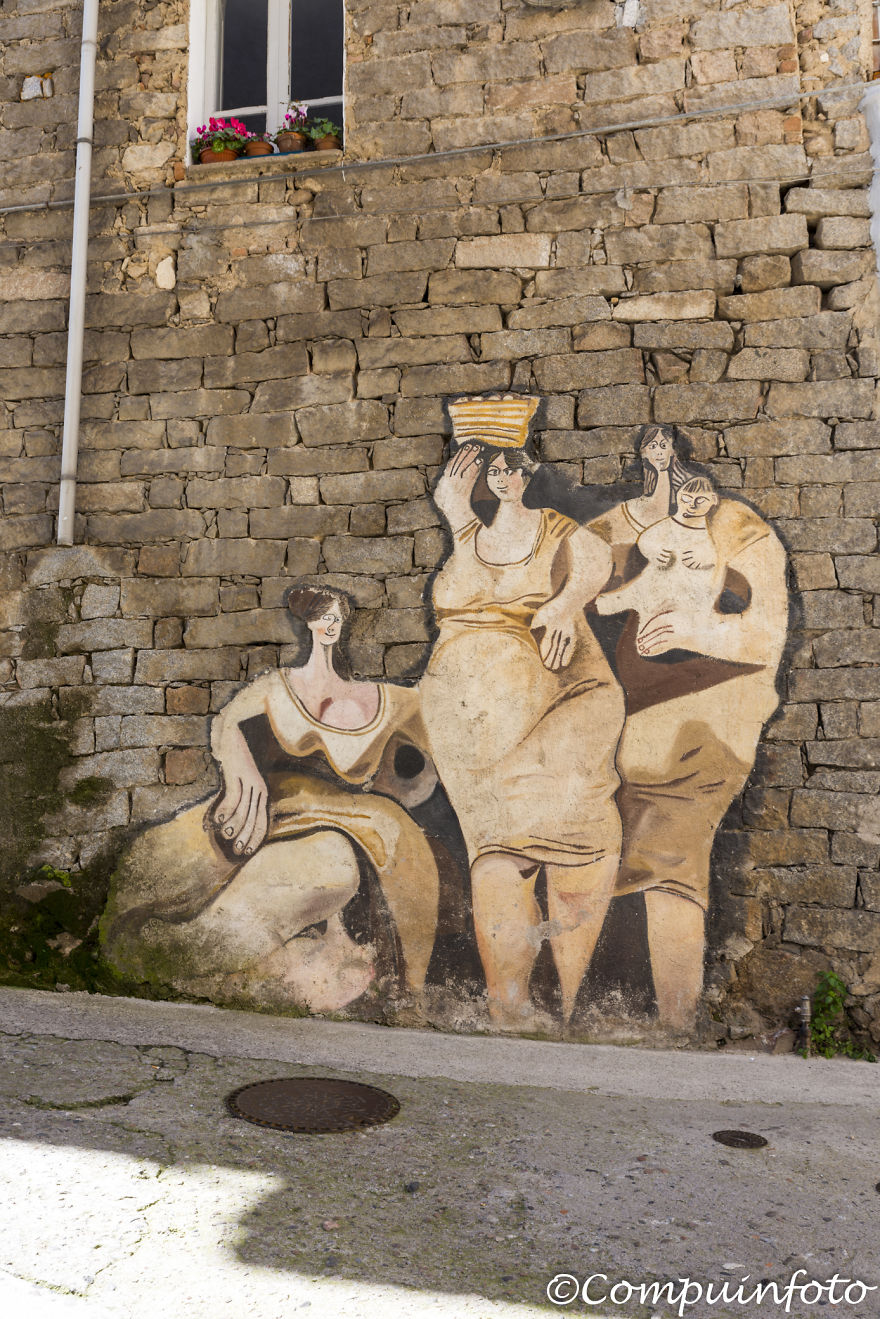 Traditional Life Murales In Orgosolo On The Italian Island Of Sardinia