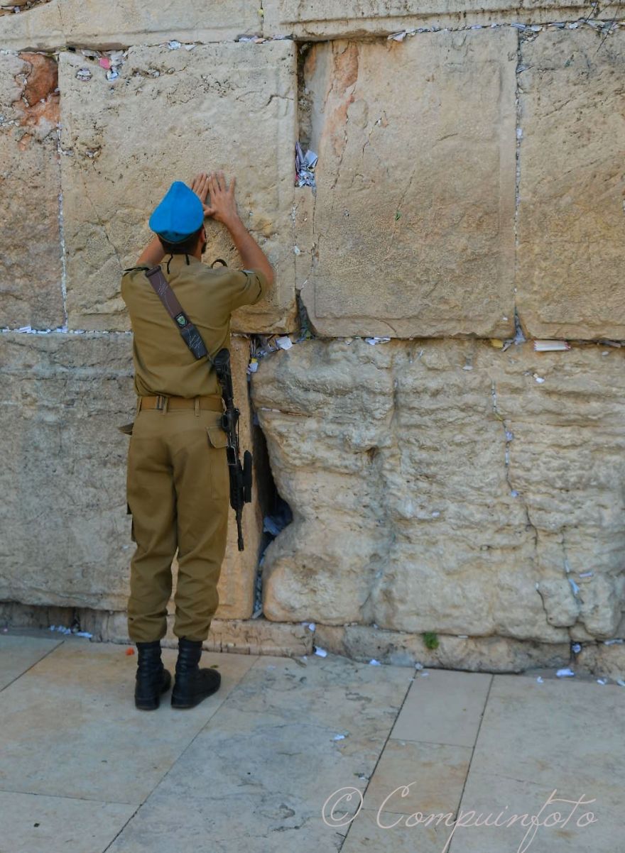 Soldier At The Western Wall