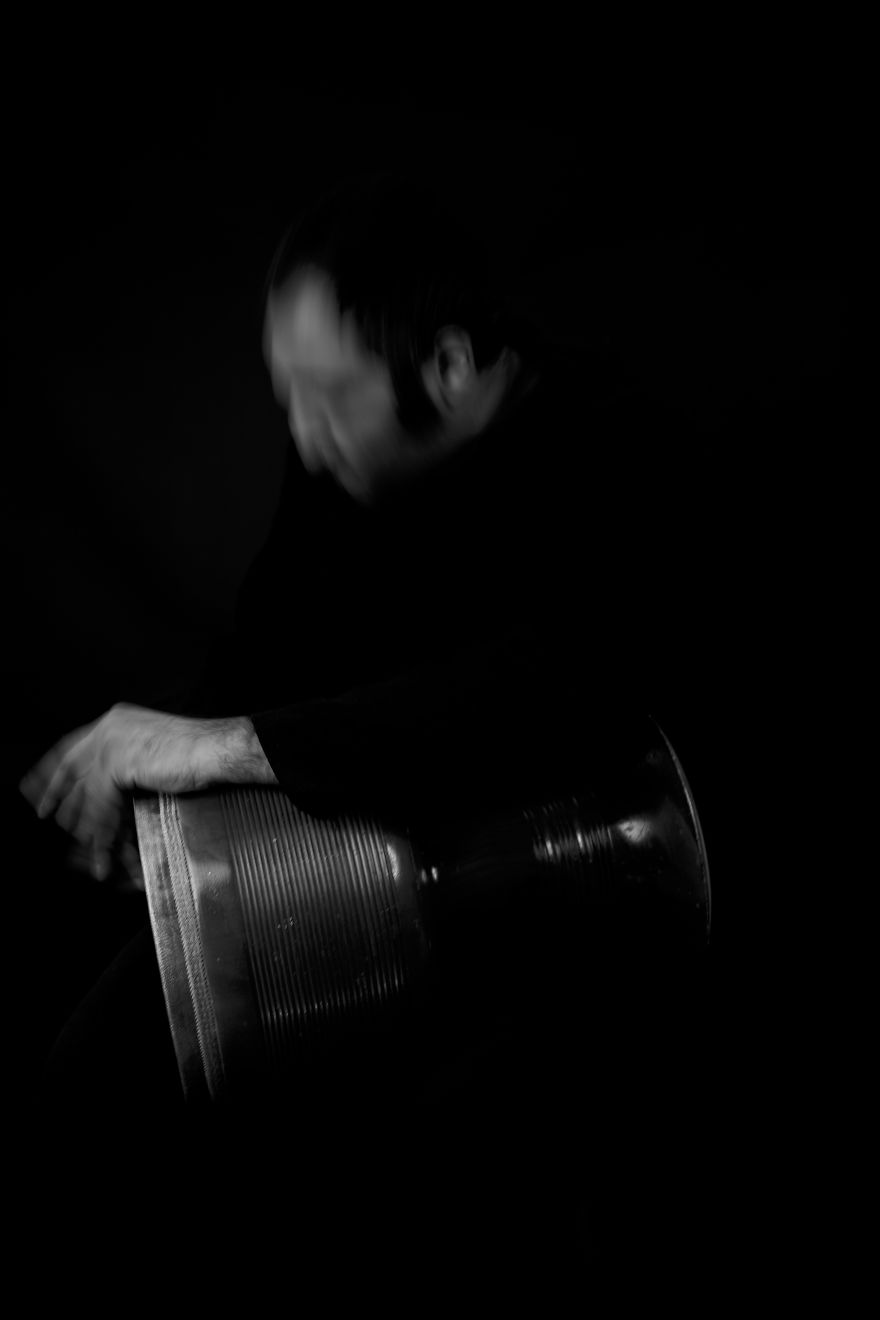I Photographed A Series Of Studio Self-Portrait With Iranian Tradition Instruments
