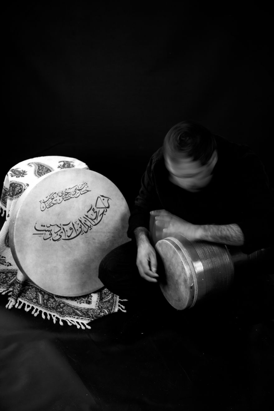 I Photographed A Series Of Studio Self-Portrait With Iranian Tradition Instruments