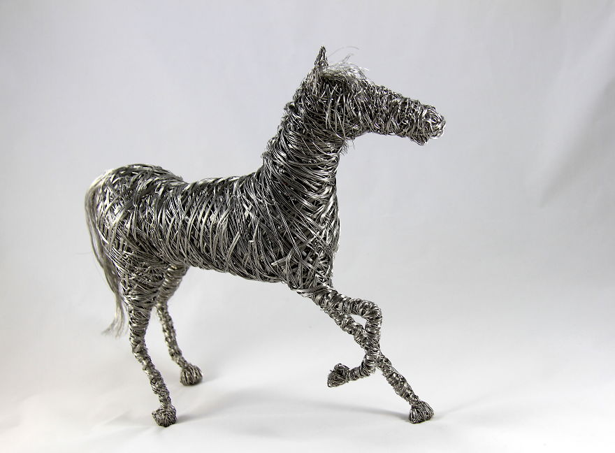 This Horse I Made From Aluminium Wire