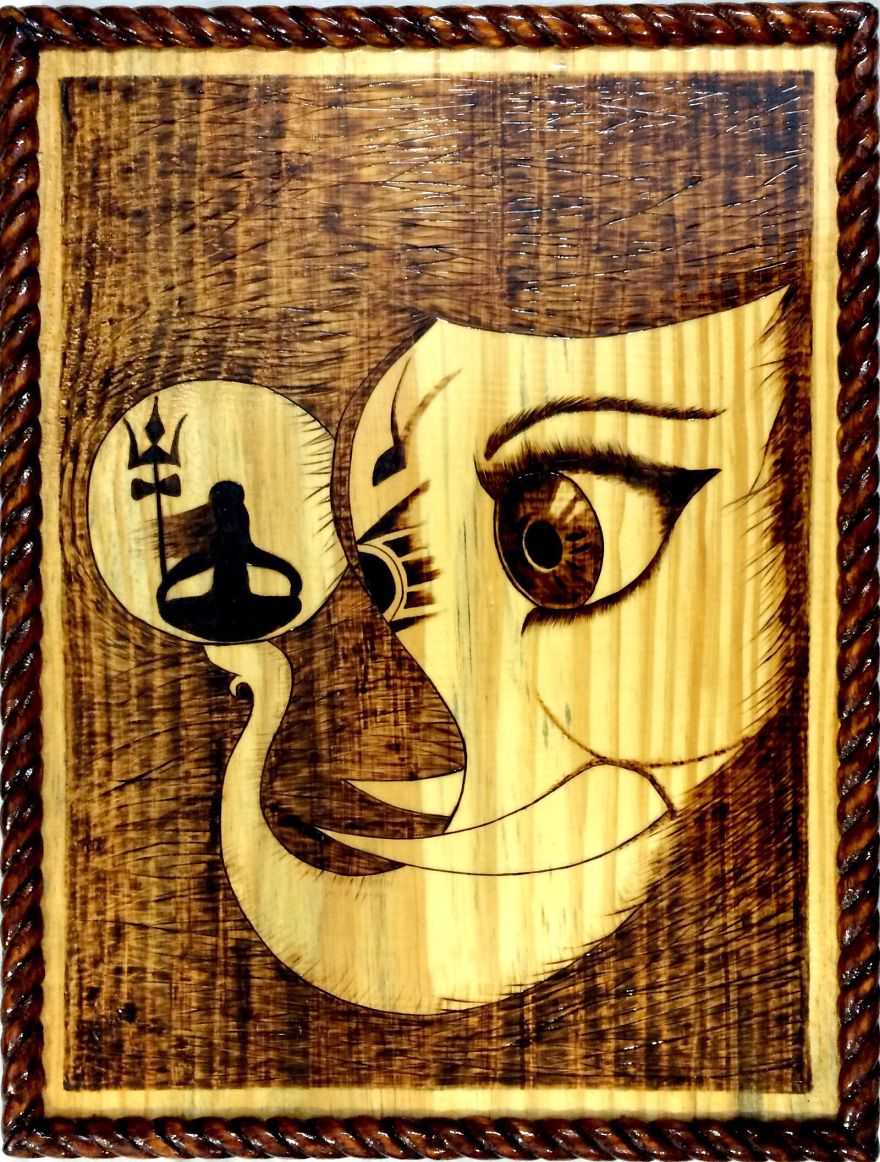 Pyrography Art Painting
