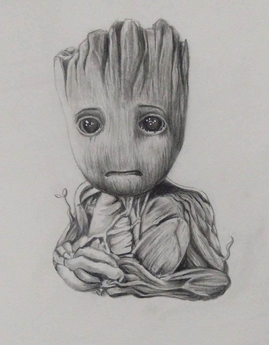 My First Realistic Shading Baby Groot