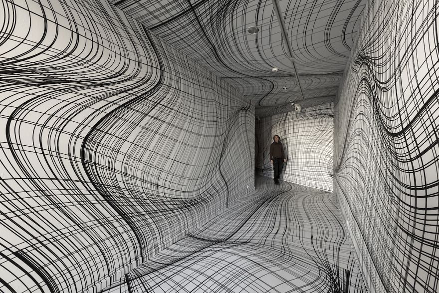 Peter Kogler 2016 Brussels 5d494ea7bbb86  880 - Mestre de instalação de arte e ilusões cria quartos hipnóticos