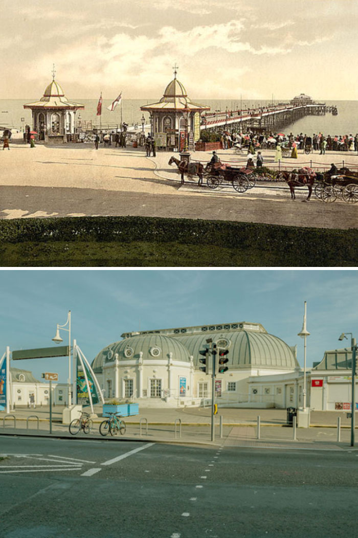 7 Side-By-Side Pics Of The Same Exact Locations In England Show What 125 Years Do To A City