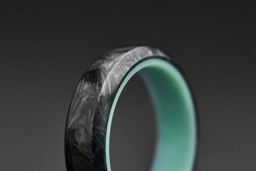 I Combine Different Composite Materials To Form High Tech Jewelry Made From Forged Carbon Fiber. The Forged Carbon Fiber Technology Was First Developed By Lamborghini And Offers A Unique Honed Marble Look.