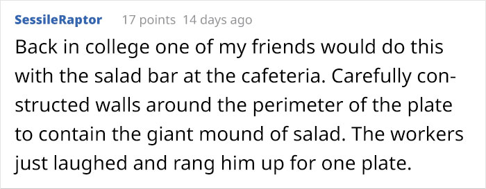 Guy Exploits Wendy's All-you-can-eat Buffet By Making A Foot-Tall Cucumber Bowl, Gets Rewarded By A Manager