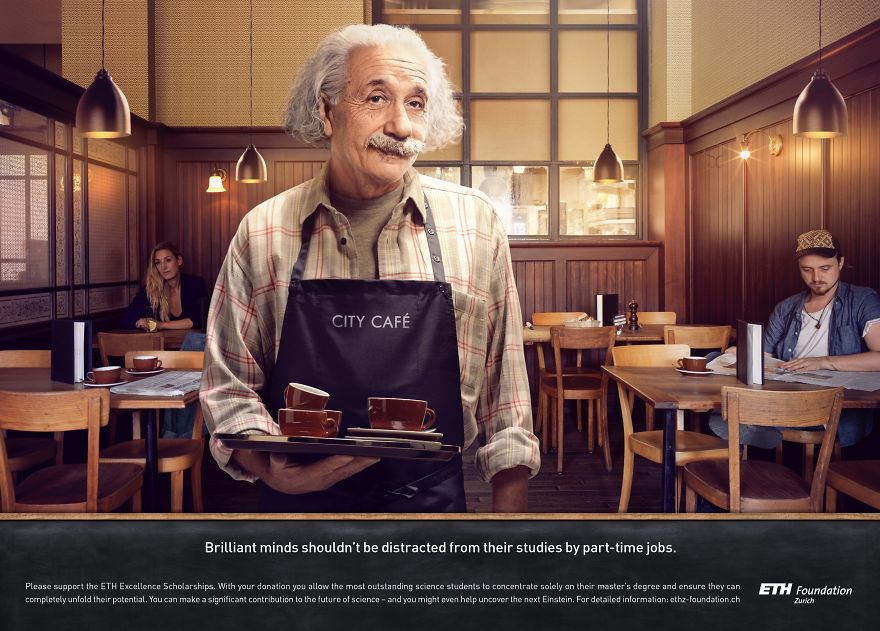 With good sense of humor and creativity advertising agency uses iconic figures from the past to present products 5d56006a2e949  880 - Agência de publicidade usa figuras icônicas em campanha