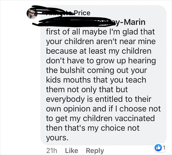 Anti-Vaxxer Angry Over This Sign At School, Attacks It On Facebook, Gets Shut Down With Many Responses
