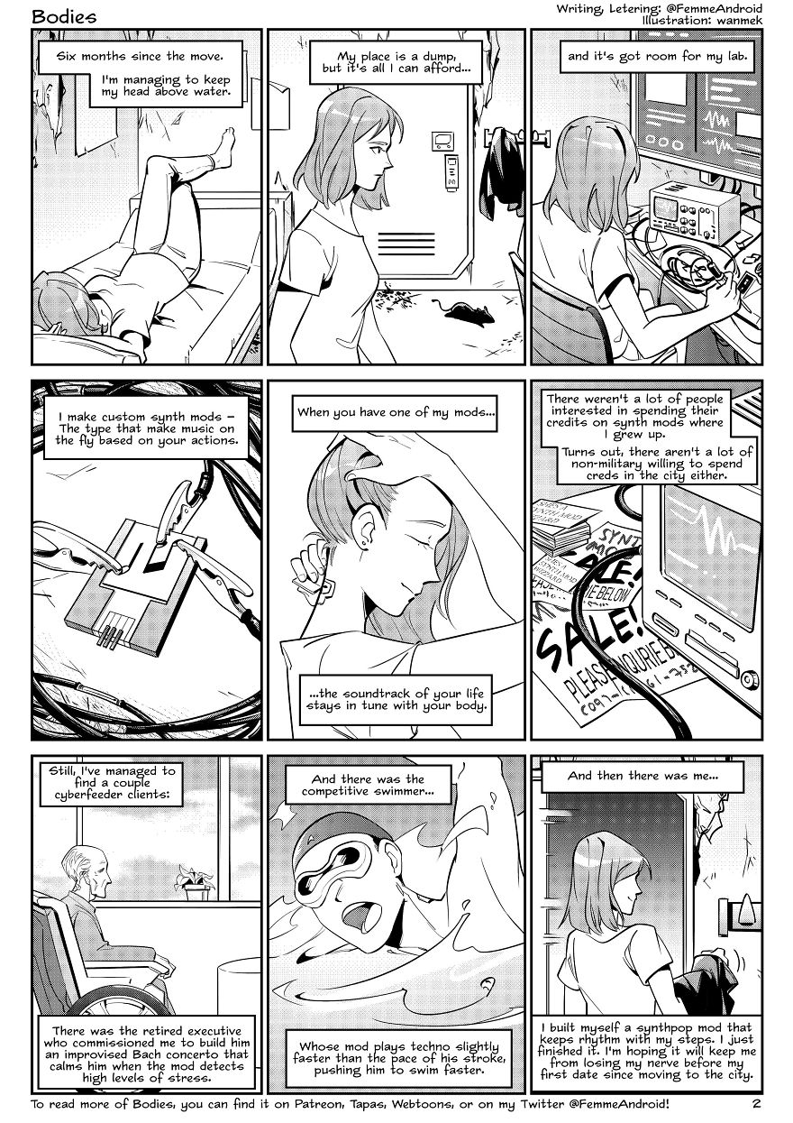 I Wrote This Cyberpunk Comic About A Synth-Mod Maker