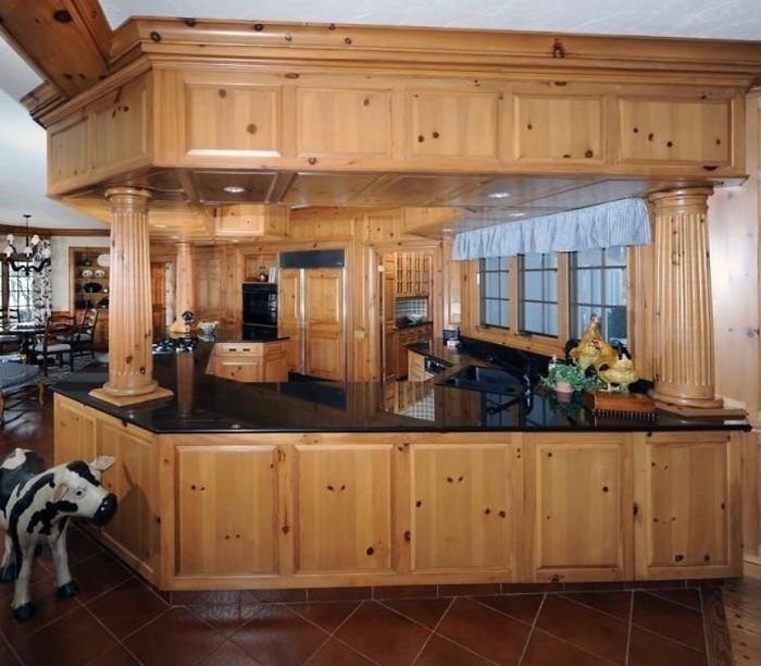 For 3.3m You Can Have Your Own Knotty Pine Parthenon Kitchen. (Mini Cow Probably Excluded Though.)