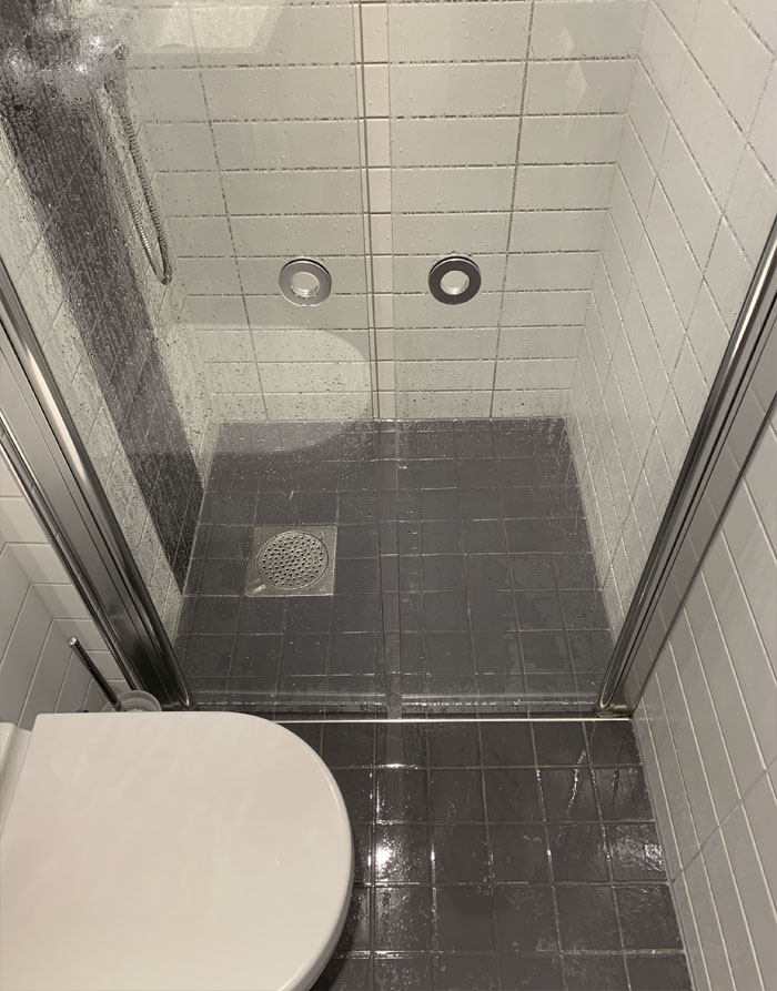 The 1.5” Gap In This Norwegian Hotel Shower Door