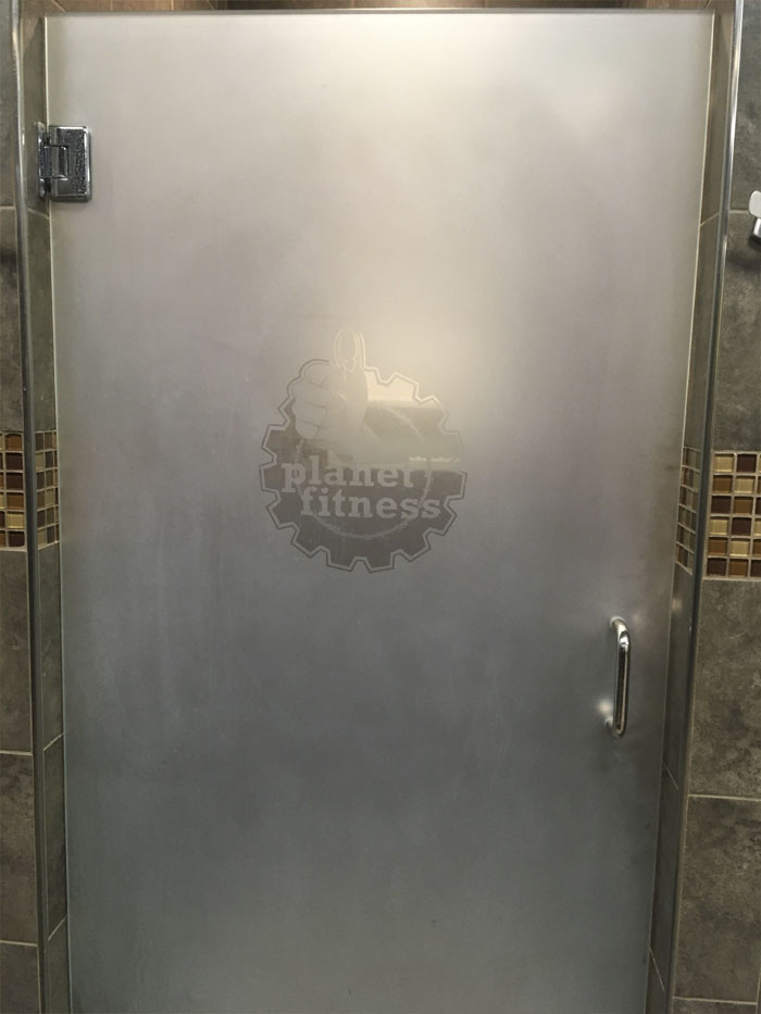 Women’s Shower Has Company Logo At Chest Level