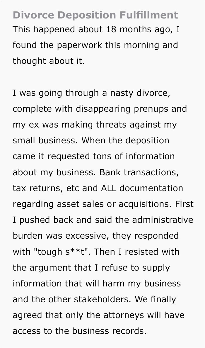 This Guy Creates A 'Paperwork Bomb' And Sends It To His Wife's Divorce Lawyers After She Tries To Go After His Business