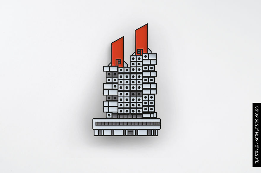 Drop-A-Pin- Architectural Enamel Pin Collection