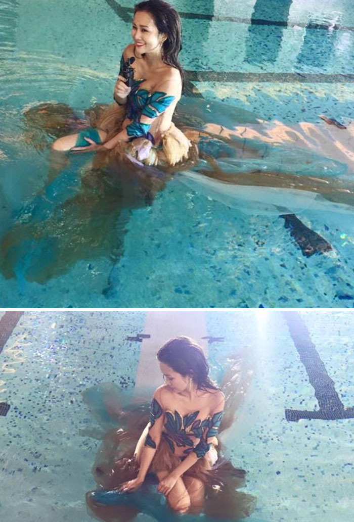 Why You Shouldn't Wear A Brown Dress In A Swimming Pool