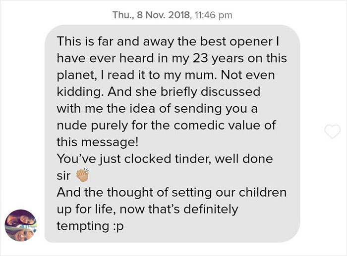 Girl Explains Why She Won't Send Nudes On Tinder, Guy Convinces Her Otherwise