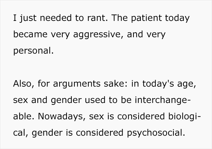 Tired Of Patients Not Wanting To Reveal Their Biological Sex This Person Went On A Rant To Explain Why It Can End Tragically