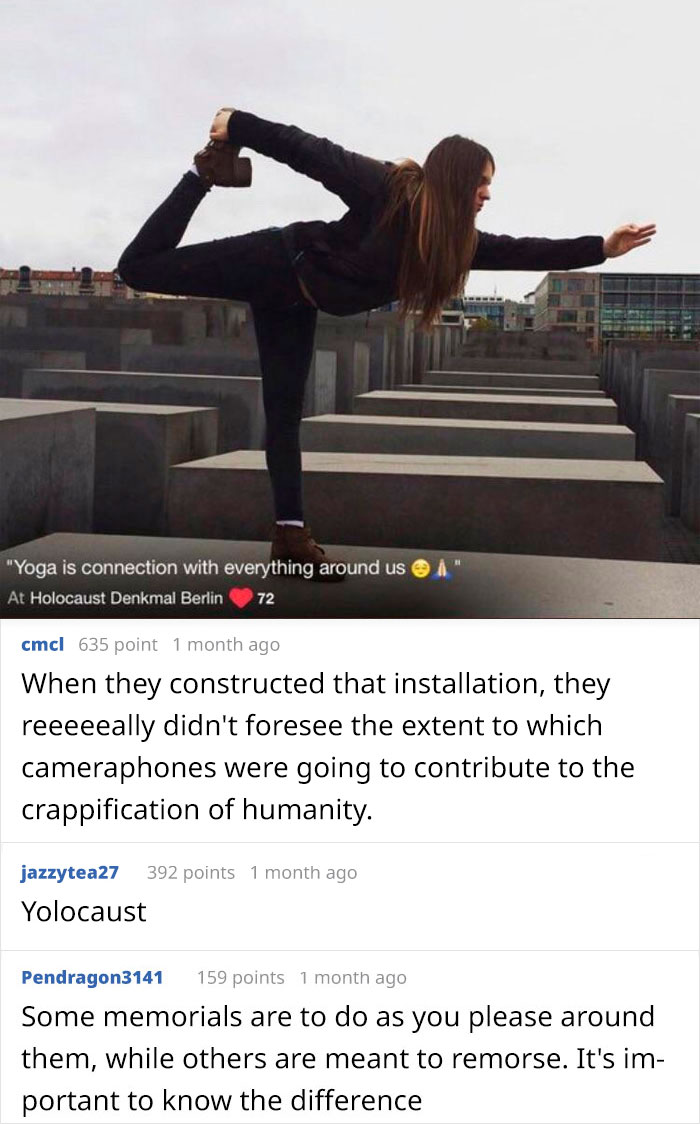 Doing Yoga On The Berlin Holocaust Memorial